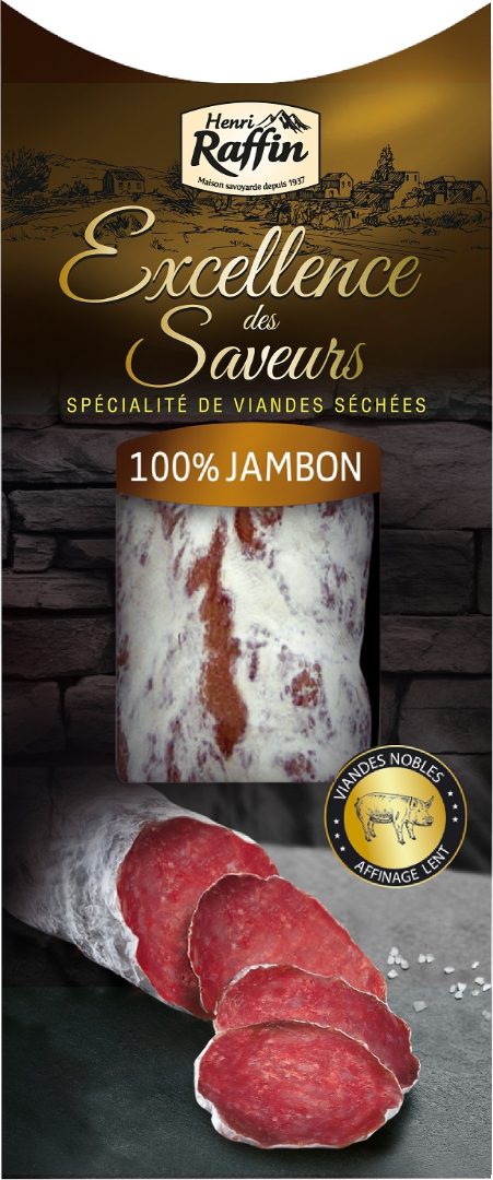 Spécialité de viandes sechees 100% Henri Raffin Excellence des Saveurs : photo du produit rappelé le 15/03/2022