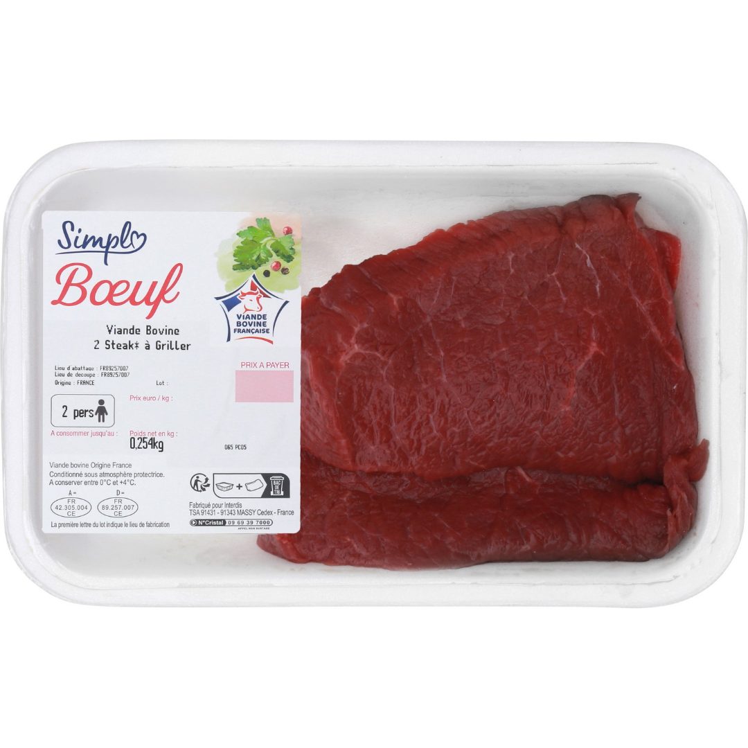 Steak boeuf Simpl : photo du produit rappelé le 11/12/2024