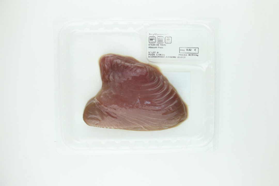 Steak de thon frais 200g Mon P'tit Poissonnier : photo du produit rappelé le 15/12/2021