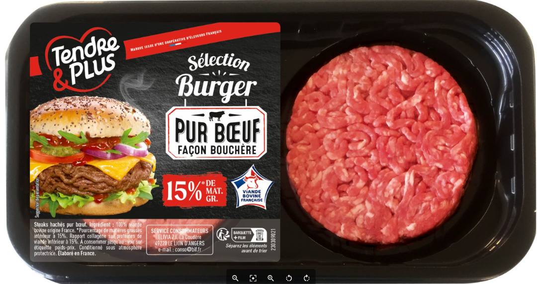 Steak haché 15%mg, préparation Tendre&Plus, AL Qassab, Sans Marque : photo 2 sur 4 du produit rappelé le 25/11/2025