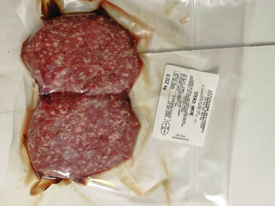 Steak hache : photo du produit rappelé le 17/02/2025