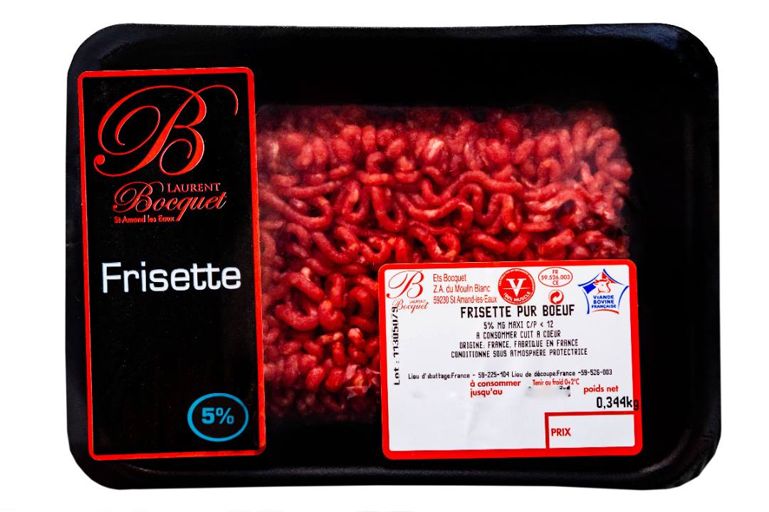 Steak hache 5% Bocquet : photo du produit rappelé le 15/03/2024