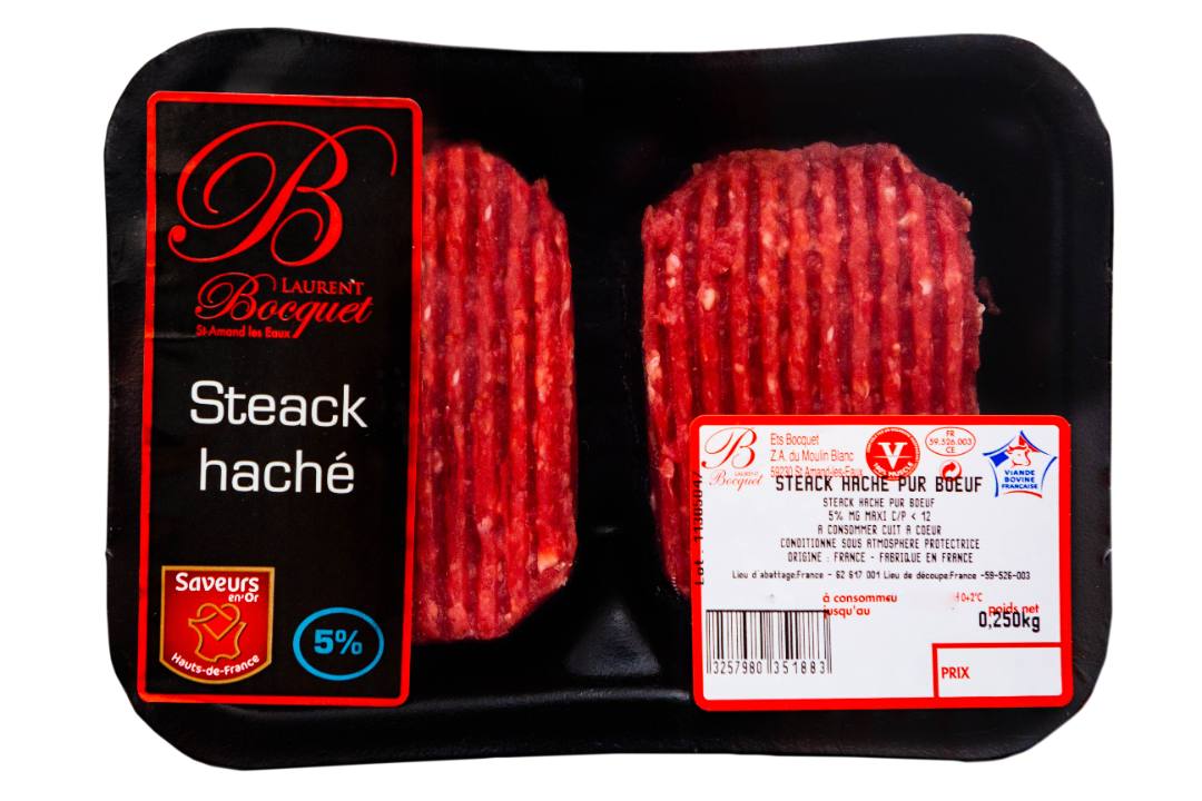 Steak hache 5% Bocquet : photo 2 sur 2 du produit rappelé le 15/03/2024