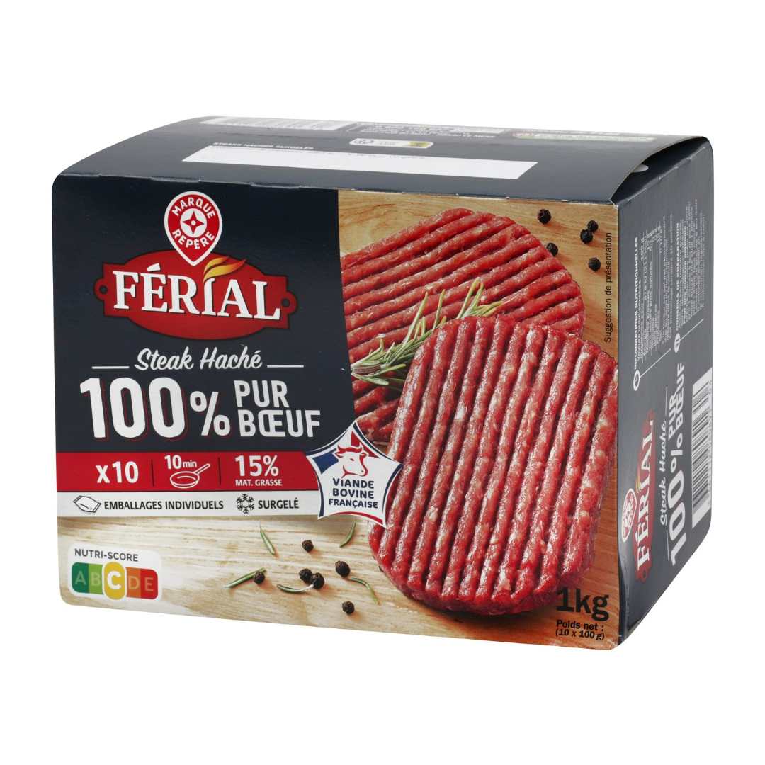 Steak hache surgele *10 - 15% mg Ferial : photo du produit rappelé le 17/11/2023