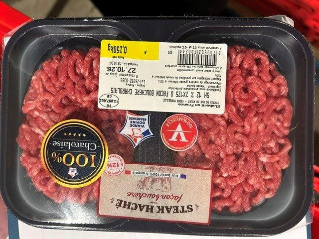 Steaks hachés 12% Les Ateliers : photo 2 sur 2 du produit rappelé le 19/10/2026