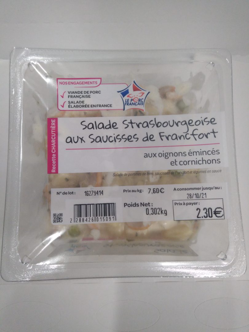 Strasbourgeoise : photo du produit rappelé le 12/10/2021