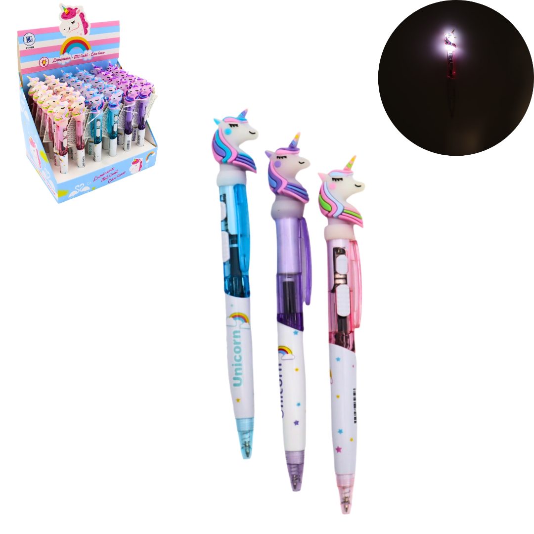 Stylo lumineux licorne B&G International : photo du produit rappelé le 13/08/2024