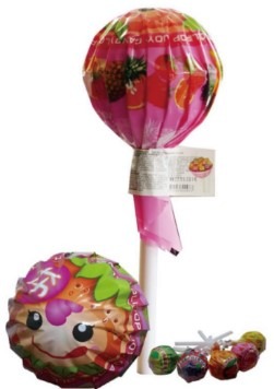 Sucettes arôme fruits : photo du produit rappelé le 22/01/2024