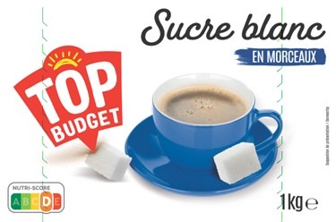 Sucre blanc en morceaux Top Budget : photo du produit rappelé le 08/04/2022
