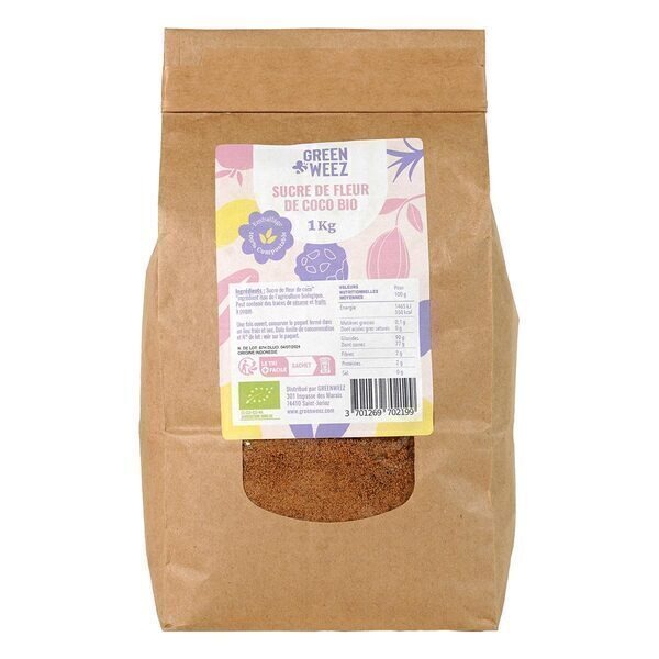 Sucre de fleur de coco bio Greenweez : photo 2 sur 2 du produit rappelé le 06/11/2025