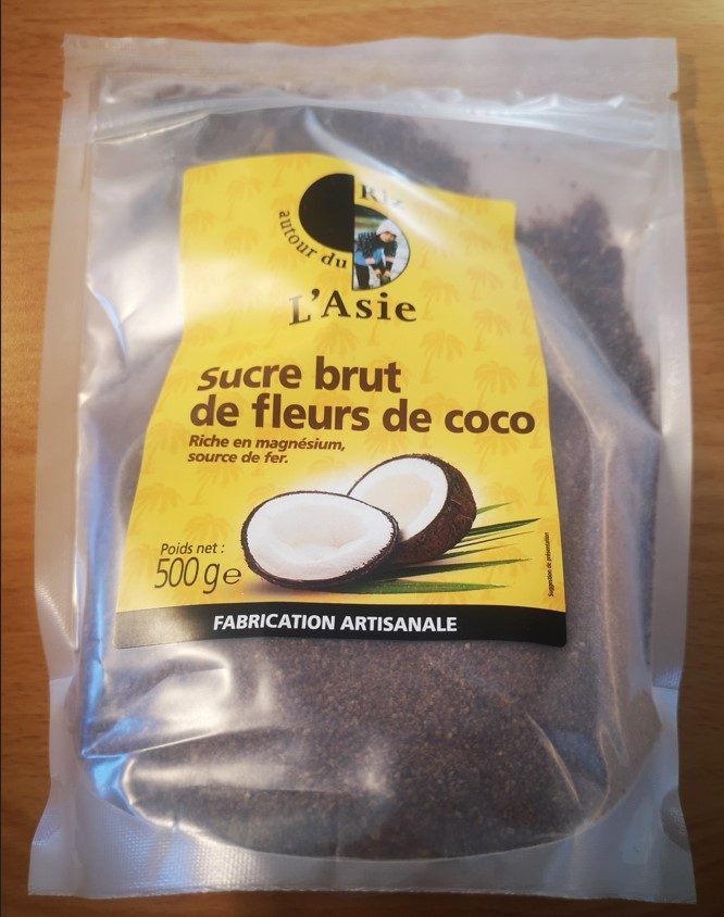 Sucre en poudre complet issu de fleurs de coco bio Autour du Riz : photo du produit rappelé le 02/02/2023