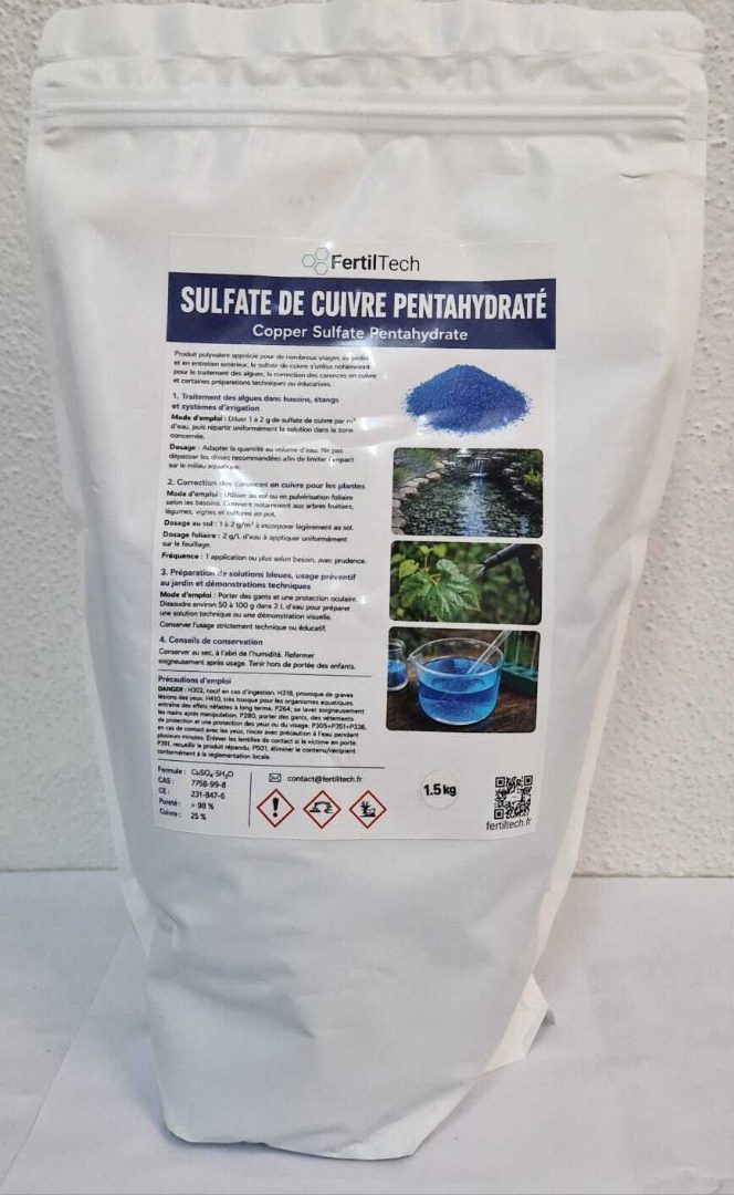 Sulfate de cuivre pentahydraté fertiltech : tous conditionnements : photo du produit rappelé le 03/09/2026