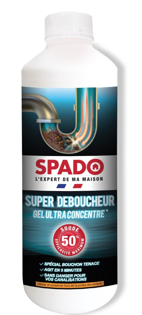 Super déboucheur gel Spado : photo du produit rappelé le 15/02/2024