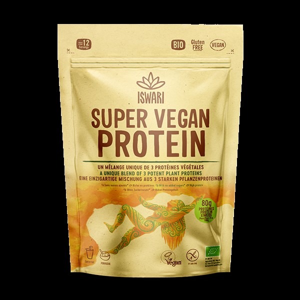Super vegan protein bio 250g Iswari : photo du produit rappelé le 12/07/2024