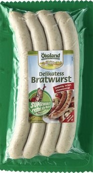 Superwurst de porc (4pcs) / sb delikatess bratwurst superwurst - 4 Ökoland : photo du produit rappelé le 28/05/2021