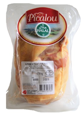 Supreme poulet jaune halal s/v Picalou : photo du produit rappelé le 02/02/2026