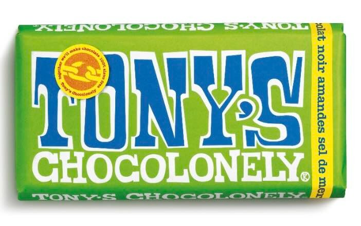 Tablette 180g noir amandes sel de mer Tony’s Chocolonely : photo du produit rappelé le 26/03/2026