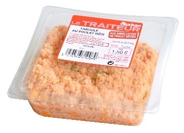 Taboulé au poulet roti Auchan : photo du produit rappelé le 11/10/2021