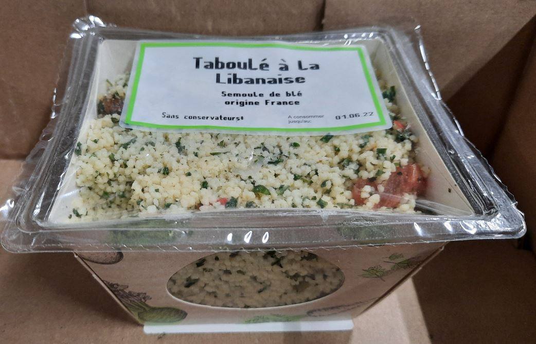 Taboulé libanais 350g Soleane : photo du produit rappelé le 19/05/2022
