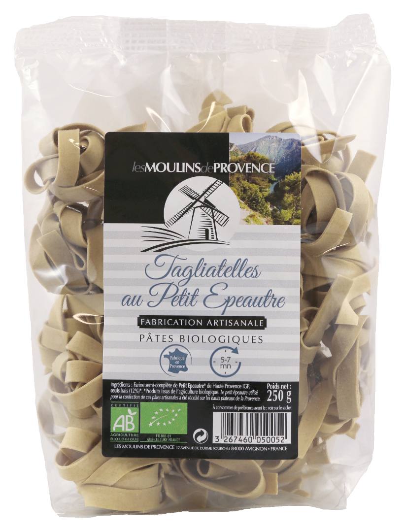 Tagliatelles au petit epeautre Moulins de Provence : photo du produit rappelé le 08/08/2025
