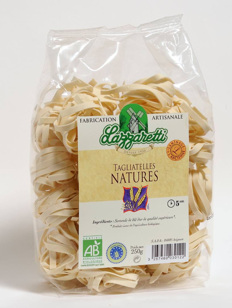 Tagliatelles bio Lazzaretti : photo du produit rappelé le 11/09/2025