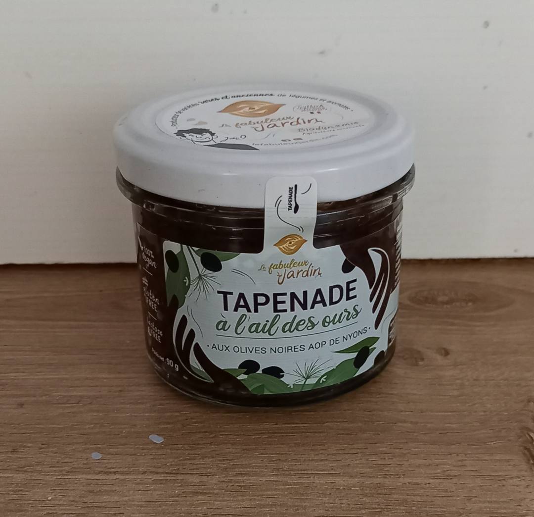 Tapenade olives noires à l'ail des ours Le Fabuleux Jardin : photo du produit rappelé le 22/10/2024