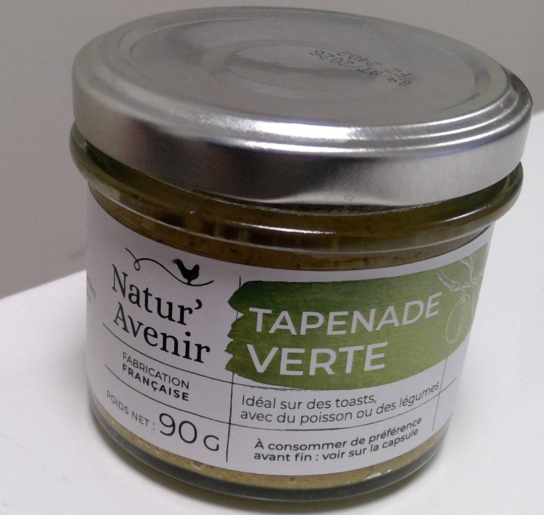 Tapenade verte 90g natur'avenir : photo du produit rappelé le 03/10/2024