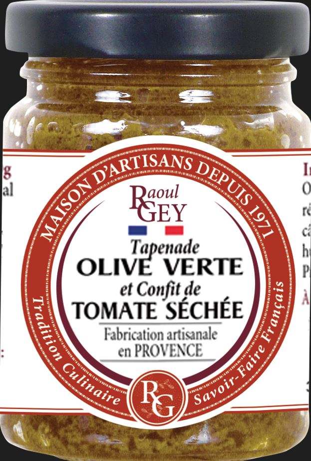 Tapenade verte tomates sechees Raoul Gey : photo du produit rappelé le 18/11/2024