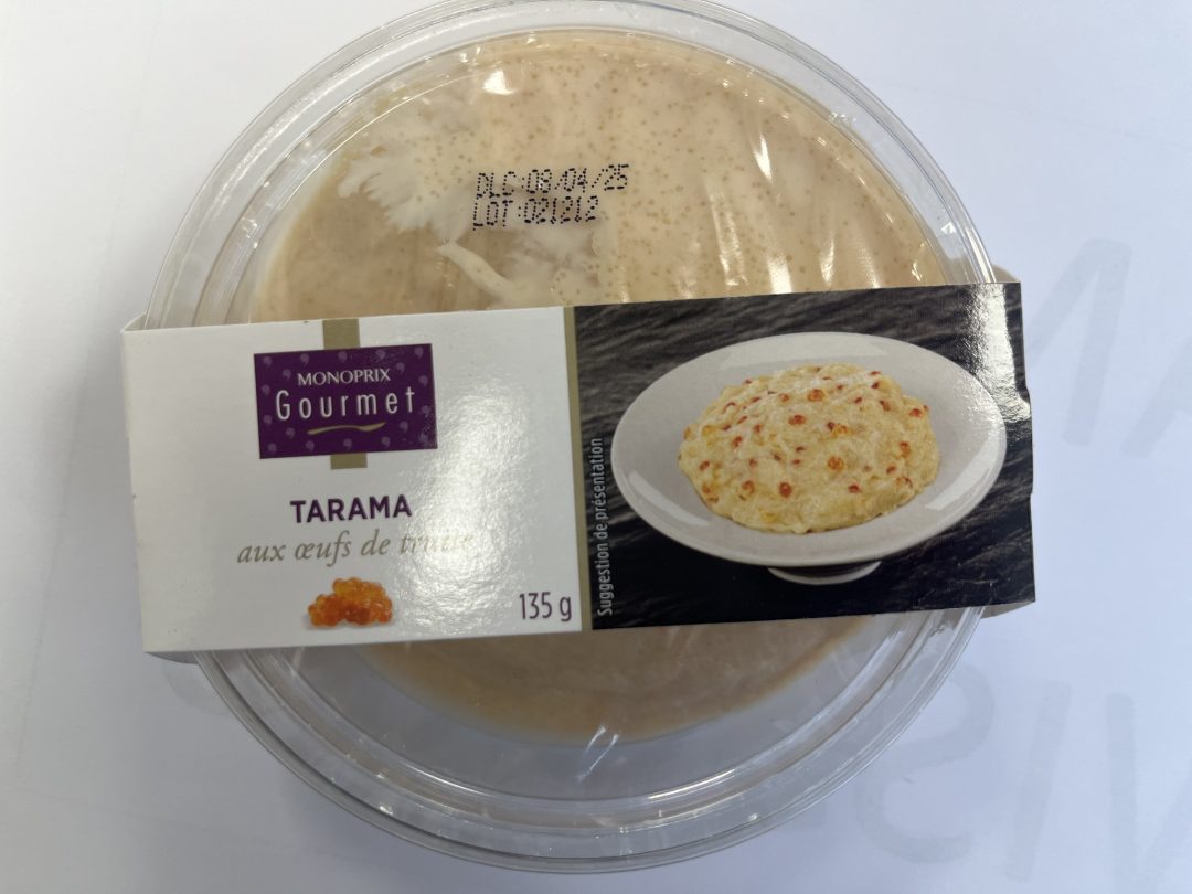 Tarama aux œufs de truite 135g Monoprix gourmet : photo du produit rappelé le 21/02/2025