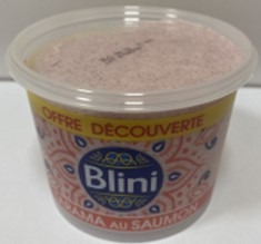 Tarama saumon offre découverte Blini : photo du produit rappelé le 01/12/2022