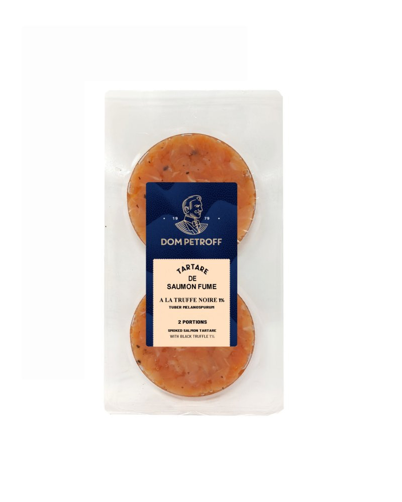 Tartare de saumon fumé à la truffe noire Dom Petroff : photo du produit rappelé le 30/12/2022