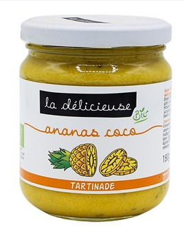 Tartinable ananas coco 180g La Délicieuse : photo du produit rappelé le 21/08/2025