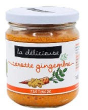 Tartinable carotte gingembre 180g La Délicieuse : photo du produit rappelé le 21/08/2025