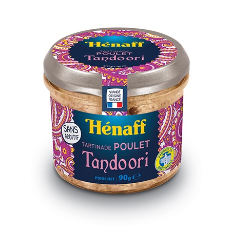 Tartinade poulet tandoori 90g Henaff : photo du produit rappelé le 23/08/2021