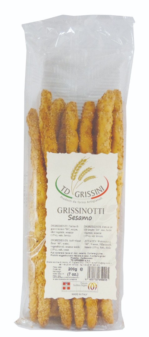 Td grissini gressins au sesame 200g : photo du produit rappelé le 30/04/2021