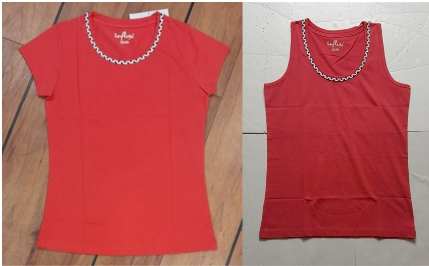 Tee shirt manches courtes femme et debardeur femme Influx : photo du produit rappelé le 05/07/2024