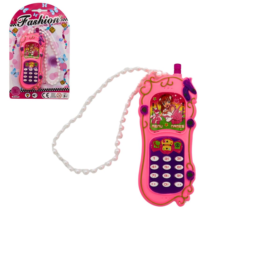 Téléphone 13 cm son/lumière perles fashion sons B&G International : photo du produit rappelé le 22/05/2024