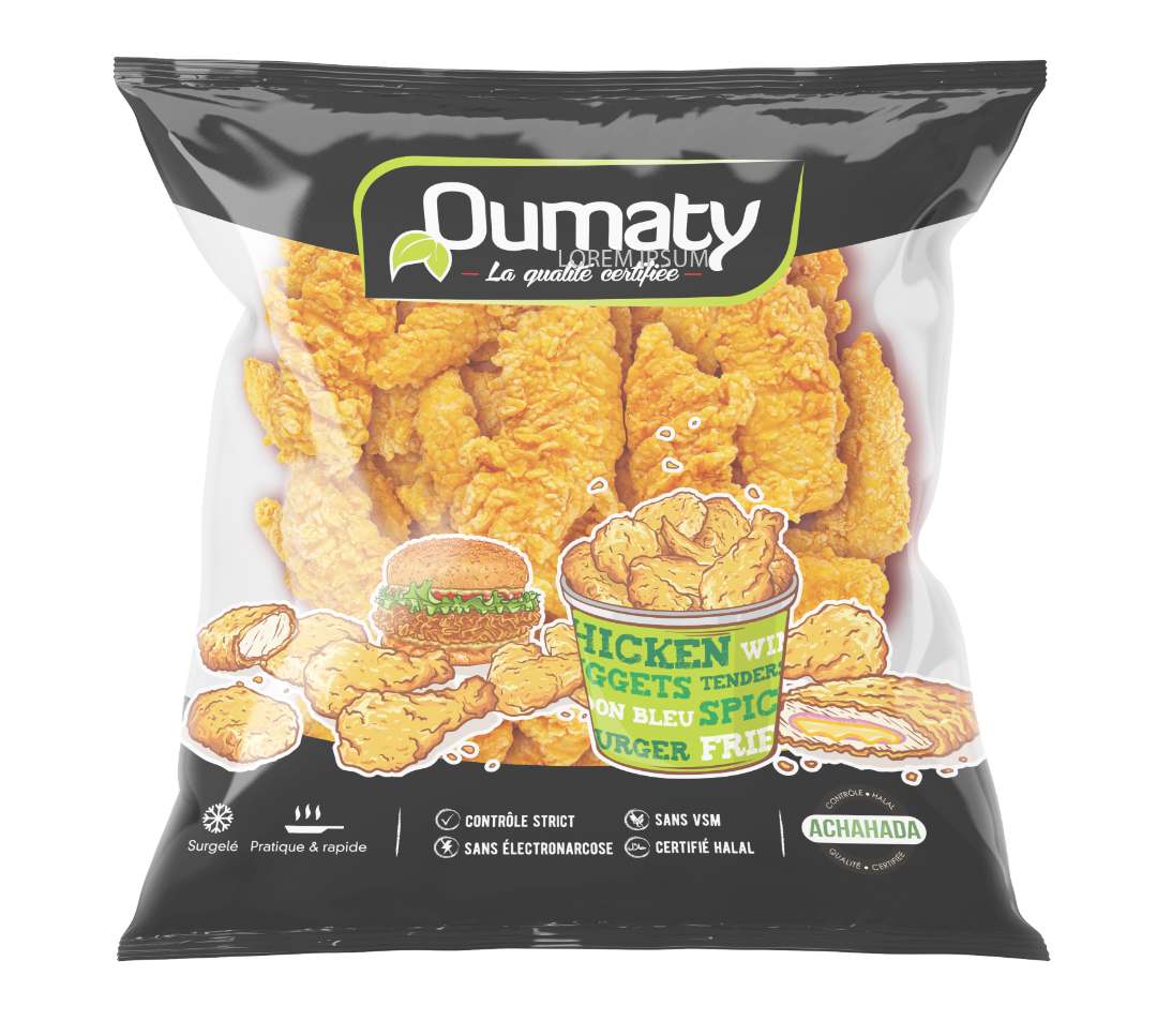 Tenders poulet epices strips oumaty (2,5kgx4) 10kg : photo du produit rappelé le 12/10/2026
