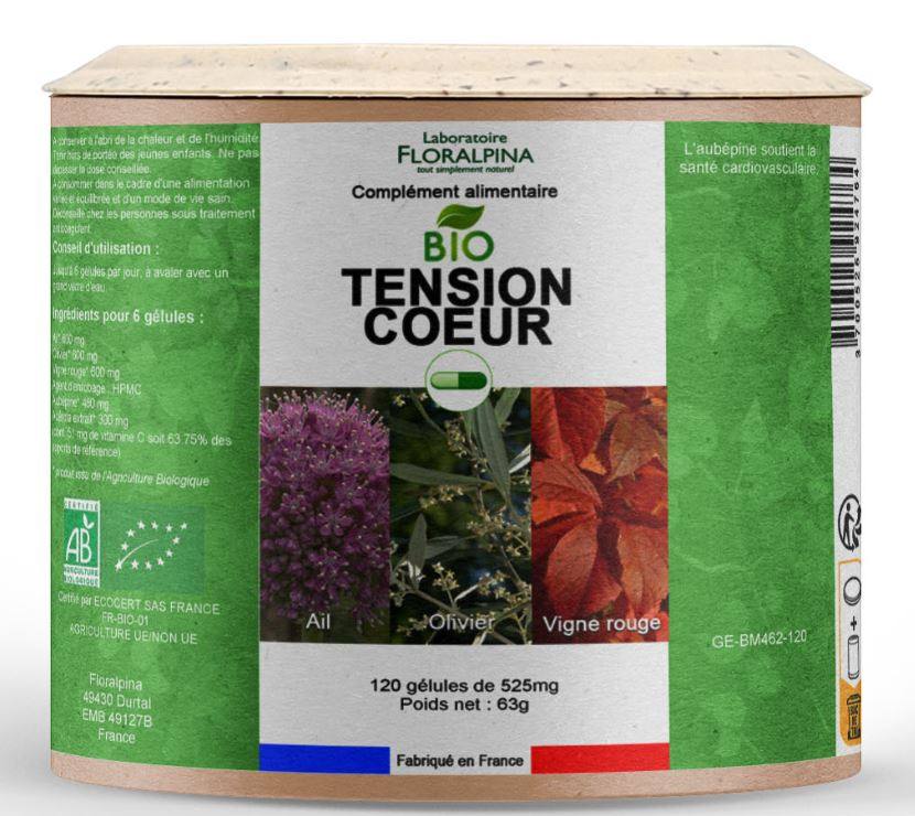 Tension coeur bio (bm462) Laboratoire Floralpina : photo du produit rappelé le 31/10/2023