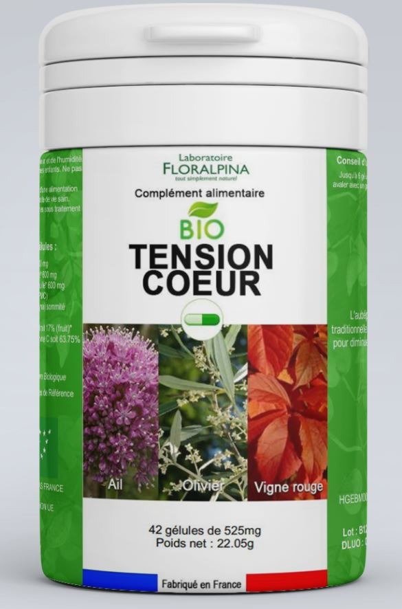 Tension coeur bio (bm462) Laboratoire Floralpina : photo du produit rappelé le 13/11/2023