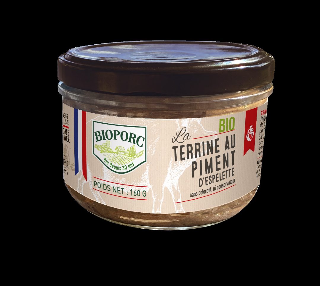 Terrine au piment d'espelette Bioporc : photo du produit rappelé le 30/09/2025