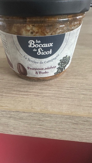 Terrine de campagne Les Bocaux de Sicot : photo du produit rappelé le 14/03/2025