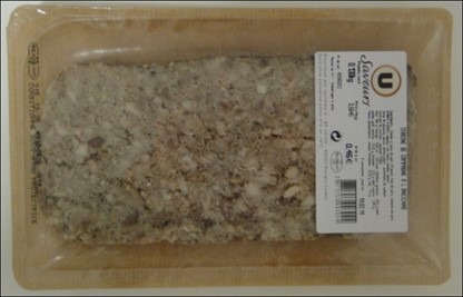 Terrine de campagne U Saveurs : photo du produit rappelé le 08/02/2023