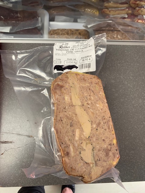 Terrine de canard au foie gras La Ferme Reilhes : photo du produit rappelé le 15/04/2024