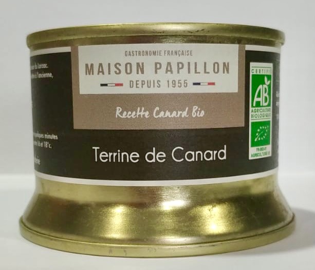 Terrine de canard bio Maison Papillon : photo du produit rappelé le 02/07/2021