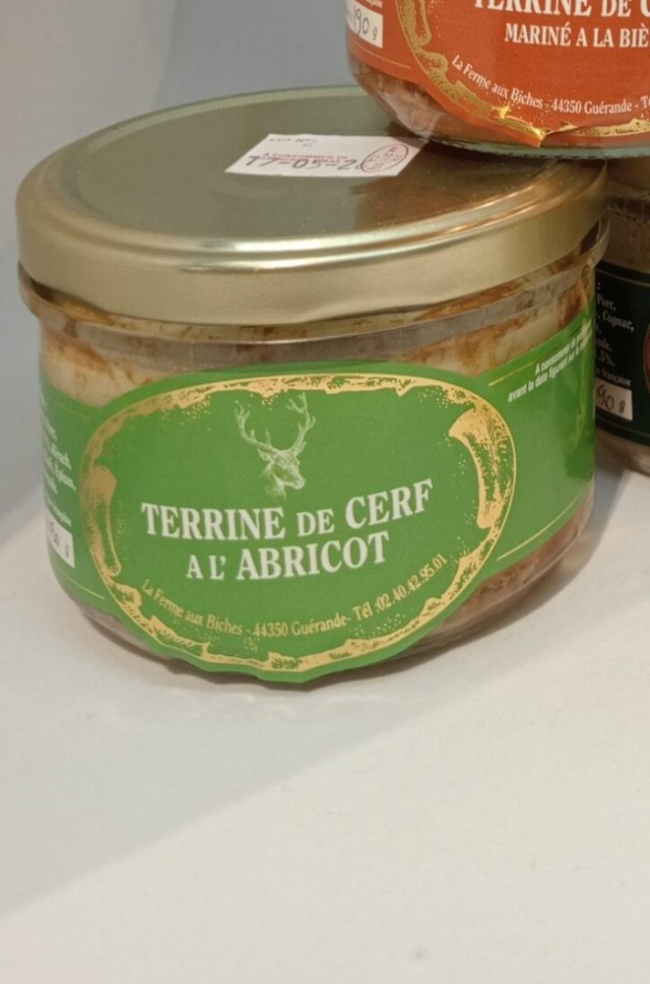 Terrine de cerf a l'abricot La Ferme au Biche : photo du produit rappelé le 29/01/2026