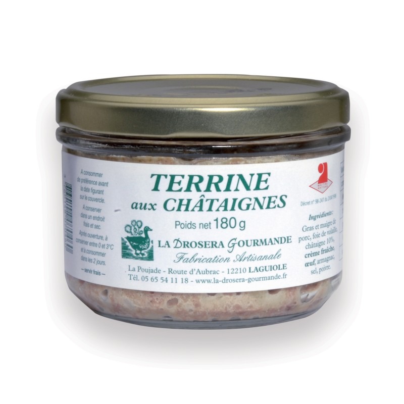 Terrine de chataigne en 180gr La Drosera Gourmande : photo du produit rappelé le 16/10/2026