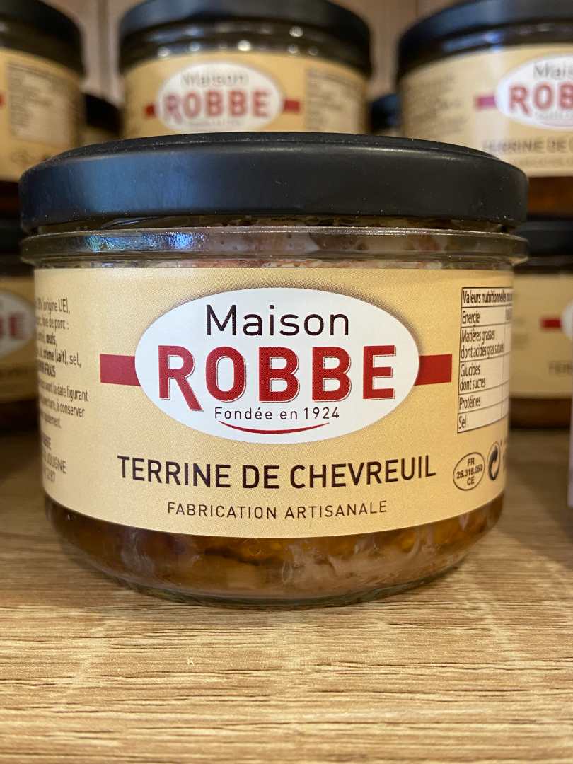 Terrine de chevreuil Maison Robbe : photo du produit rappelé le 12/02/2025