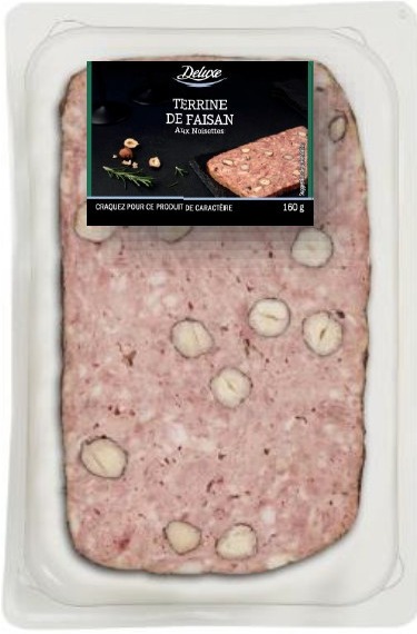 Terrine de faisan aux noisettes Deluxe : photo du produit rappelé le 07/04/2025