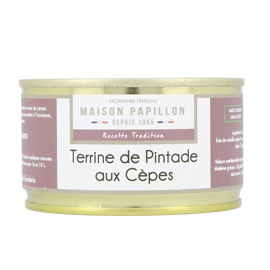 Terrine de pintade aux cèpes Maison Papillon : photo du produit rappelé le 05/07/2021